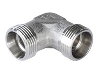 Elbow fitting 90° - S-series - MM male 24° x MM male 24° stainless