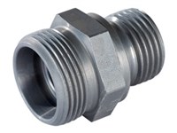 Straight fitting 0° - L-series - DIN male x BSP male 60° seal face