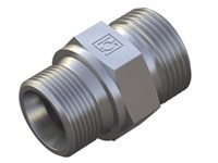 Straight fitting 0° - S-series - DIN male x BSP male 60° seal face - A-RS-AX / 6012-S