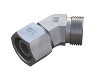 Elbow fitting 45° - S-series - MM union nut 24° x MM male 24°