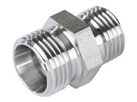 Straight fitting 0° - L-series - Union DIN male x DIN male reducing stainless