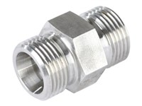 Straight fitting 0° - S-series - Union DIN male x DIN male stainless